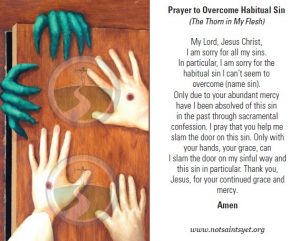Slam the Door Prayer Card